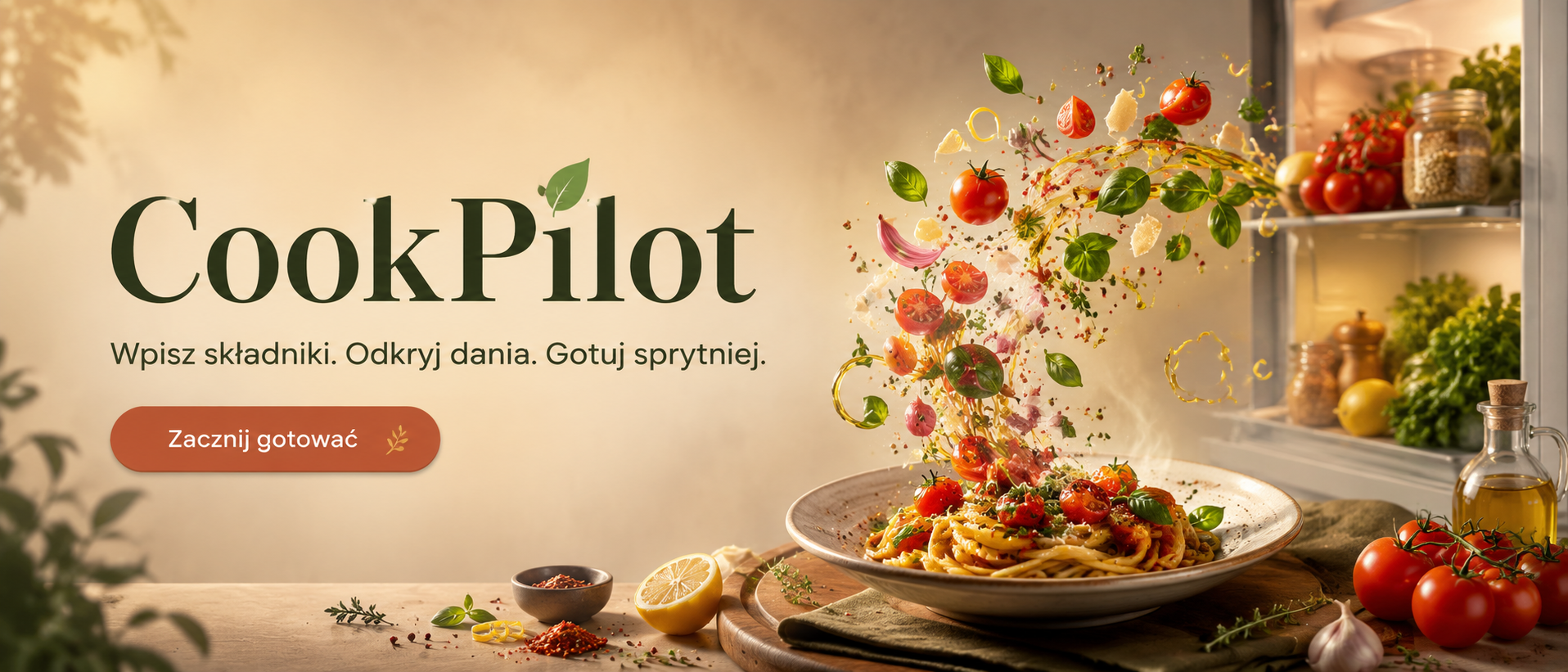 CookPilot — Wpisz składniki. Odkryj dania. Gotuj sprytniej.